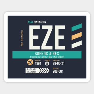 Buenos Aires (EZE) Airport Code Baggage Tag Magnet